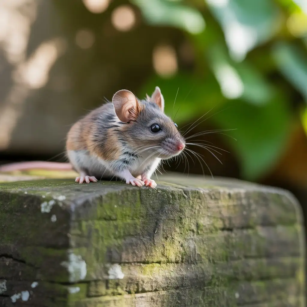 House mouse feeding, the smallest of Tucson's three common pest rodents